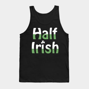 Half Irish White and Green Tank Top